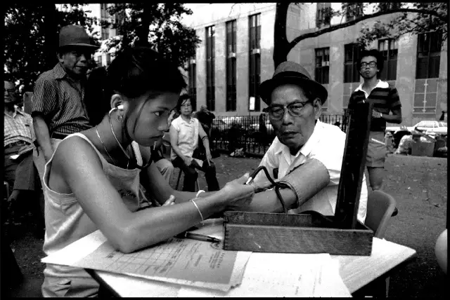 Chinatown health fair, August 1971. (Corky Lee)